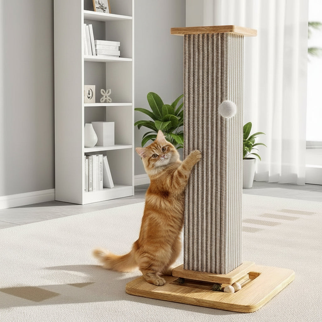 Griffoir pour chat colonne vertical – Sisal & jute