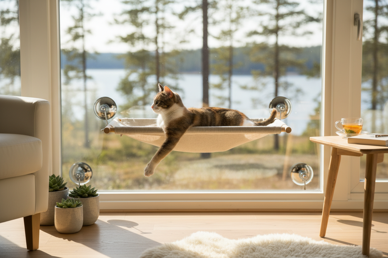 Hamac fenêtre chat